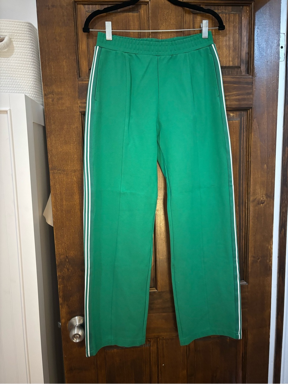 The upside Green Track Pants with Side Stripes